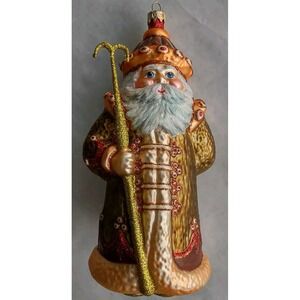 Glass Christmas Ornament hand painted "St. Nick" made in Poland Radko Inspired